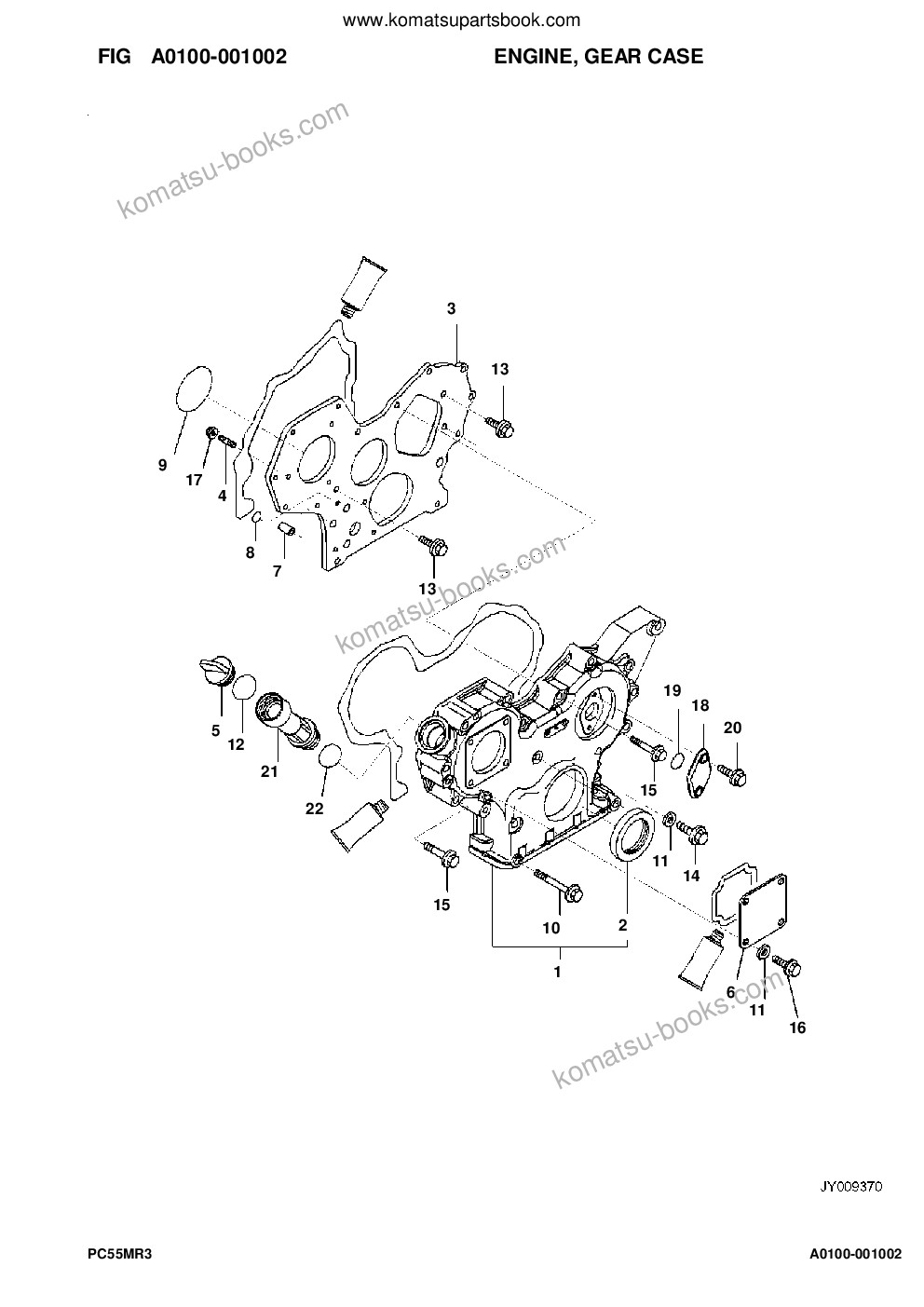 Komatsu pc55mr-3 s/n f30003 and up Parts catalog cover Page 5