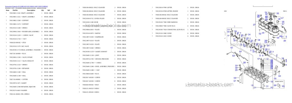 Komatsu PC55MR-5E0 S/N F40001 AND UP Parts catalog cover Page 3