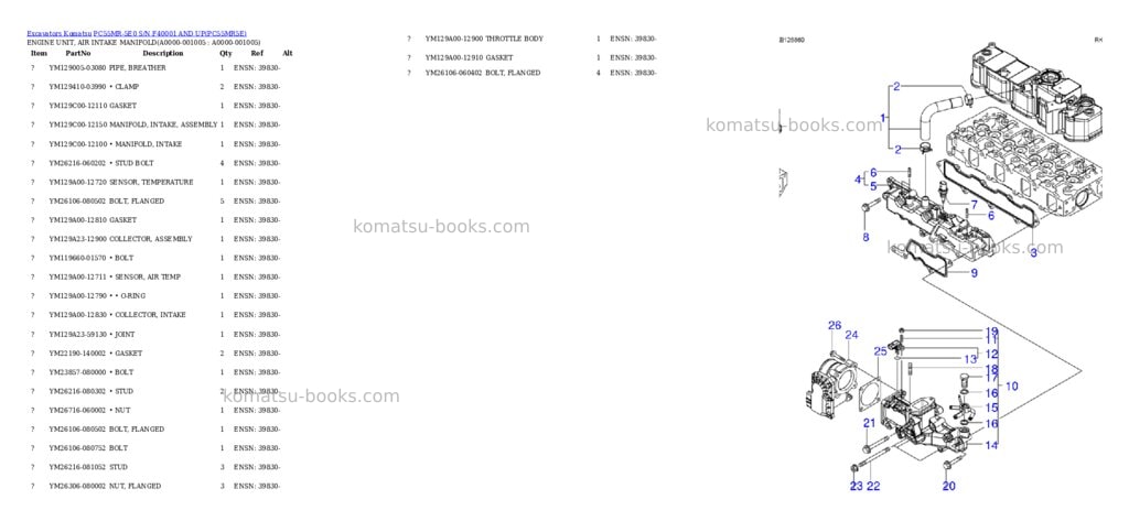 Komatsu PC55MR-5E0 S/N F40001 AND UP Parts catalog cover Page 4