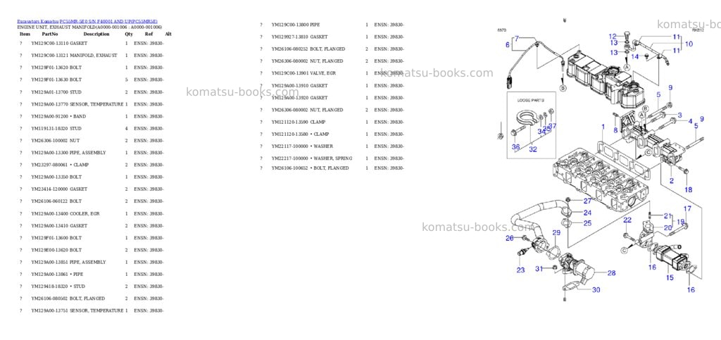 Komatsu PC55MR-5E0 S/N F40001 AND UP Parts catalog cover Page 5