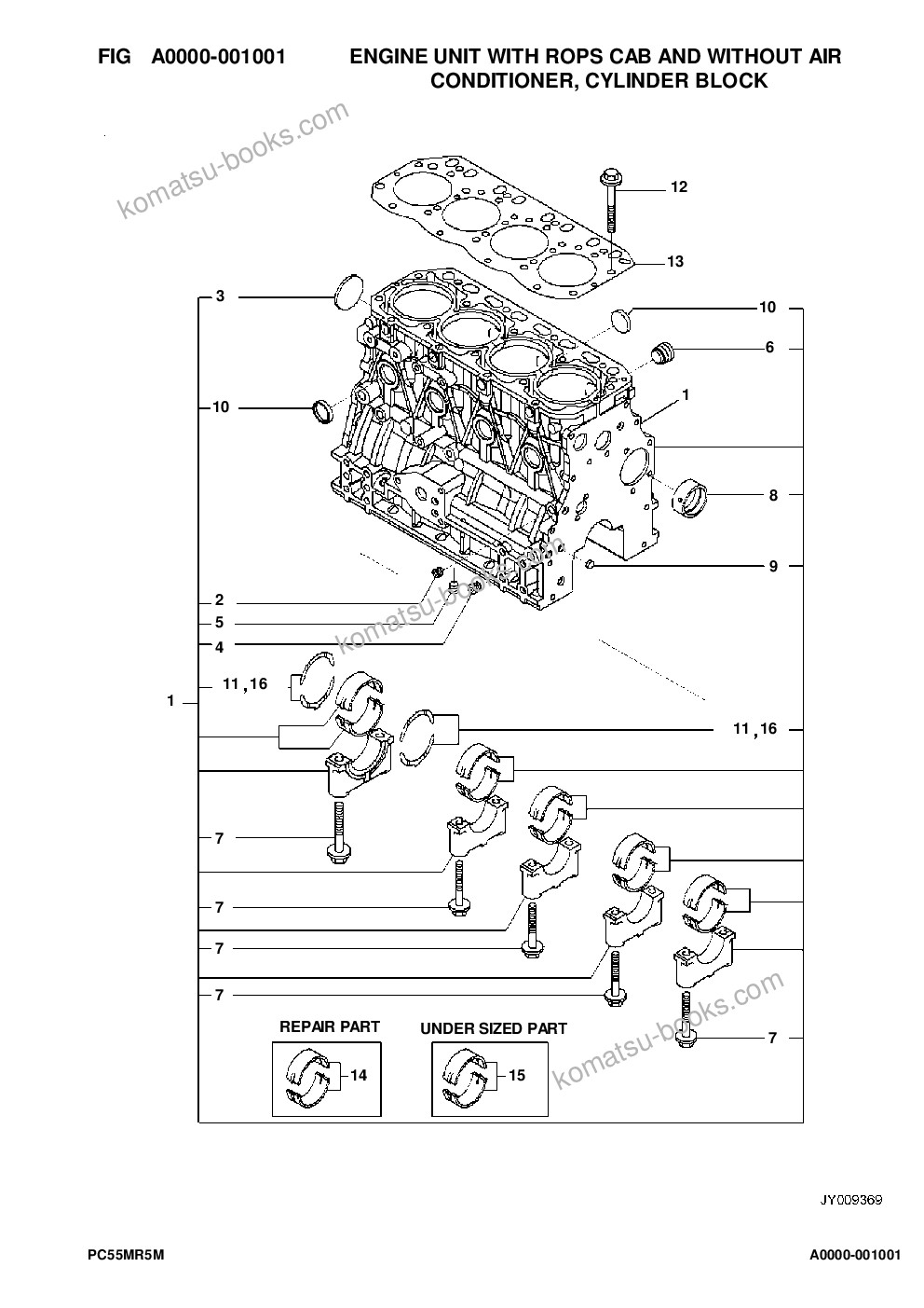 Komatsu pc55mr-5m0 s/n f60003 and up Parts catalog cover Page 4 Komatsu pc55mr-5m0 s/n f60003 and up Parts catalog cover Page 4