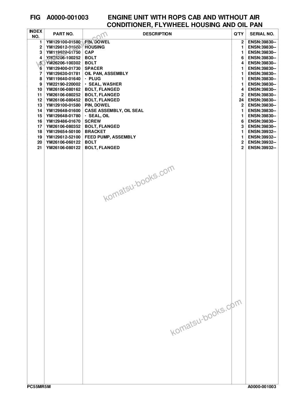 Komatsu pc55mr-5m0 s/n f60003 and up Parts catalog cover Page 9 Komatsu pc55mr-5m0 s/n f60003 and up Parts catalog cover Page 9