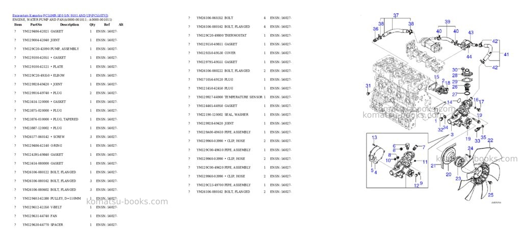 Komatsu PC55MR-5E0 S/N 9101 AND UP Parts catalog cover Page 10