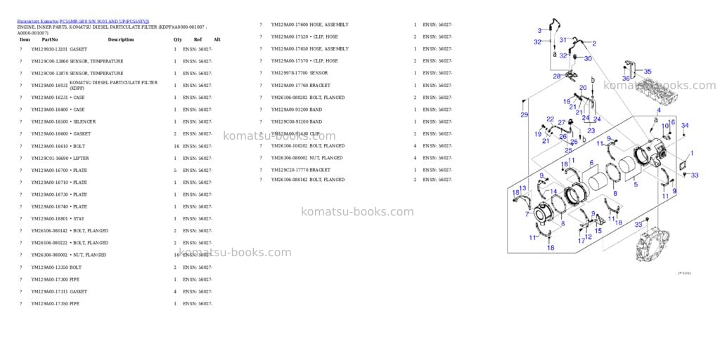 Komatsu PC55MR-5E0 S/N 9101 AND UP Parts catalog cover Page 6