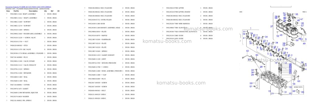 Komatsu PC58MR-5E0 S/N F60001 AND UP Parts catalog cover Page 3