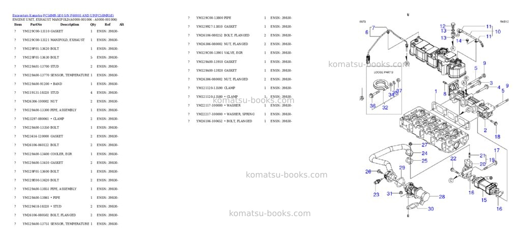 Komatsu PC58MR-5E0 S/N F60001 AND UP Parts catalog cover Page 5