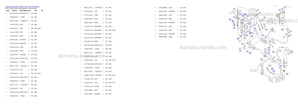 Komatsu pc58sf-1 s/n 1001-up Parts catalog cover Page 10 Komatsu pc58sf-1 s/n 1001-up Parts catalog cover Page 10