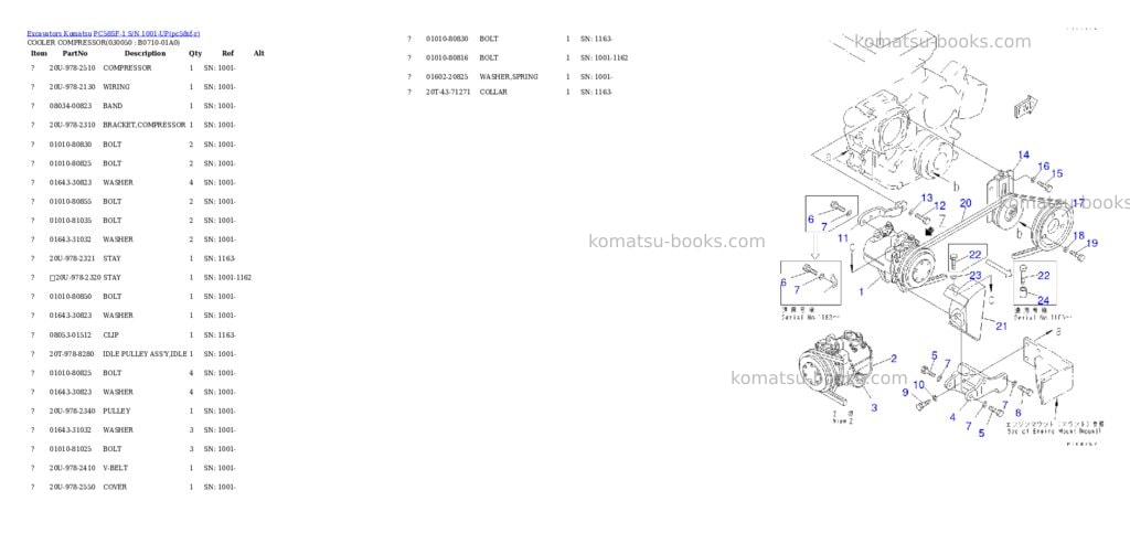 Komatsu pc58sf-1 s/n 1001-up Parts catalog cover Page 4 Komatsu pc58sf-1 s/n 1001-up Parts catalog cover Page 4
