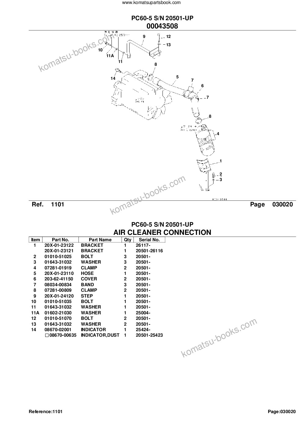 Komatsu pc60-5 s/n 20501-up Parts catalog cover Page 4
