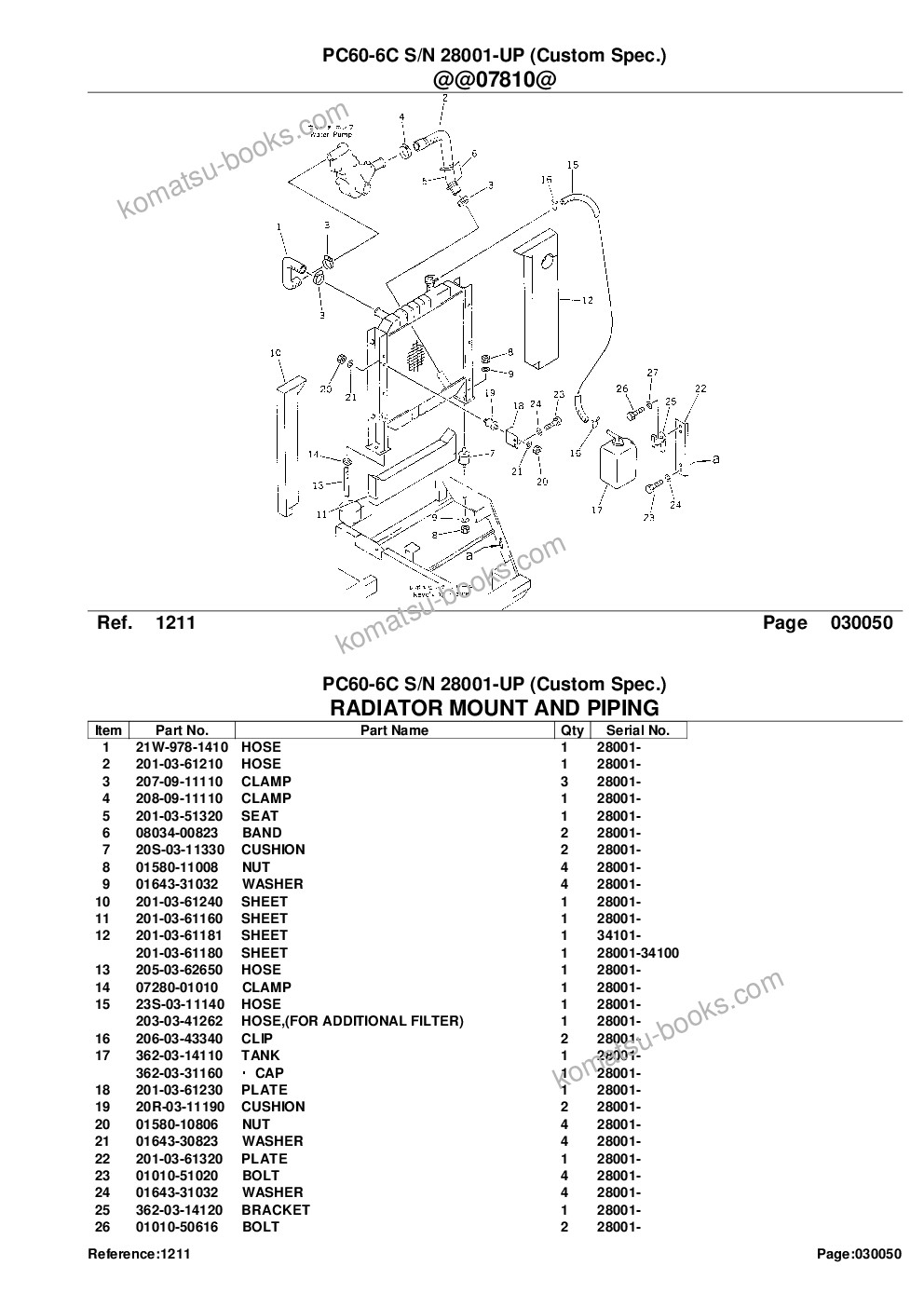 Komatsu PC60-6C S/N 28001-UP (Custom Spec.) Parts catalog cover Page 9 Komatsu PC60-6C S/N 28001-UP (Custom Spec.) Parts catalog cover Page 9