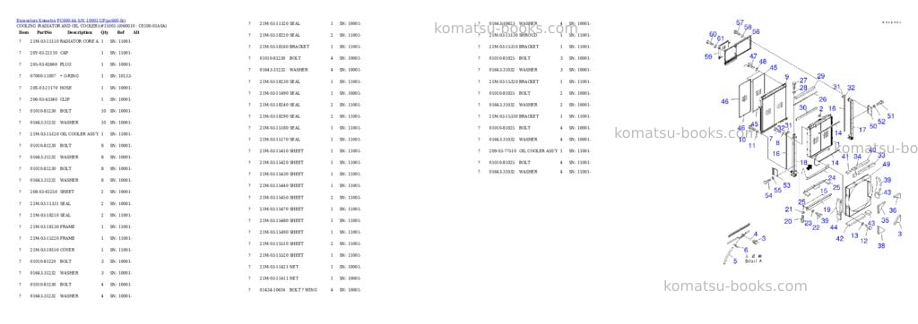 Komatsu pc600-6a s/n 10001-up Parts catalog cover Page 9 Komatsu pc600-6a s/n 10001-up Parts catalog cover Page 9