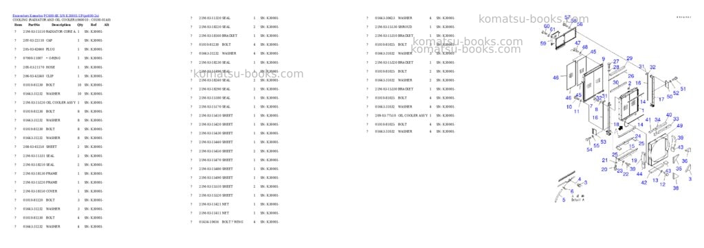 Komatsu pc600-6k s/n k30001-up Parts catalog cover Page 9 Komatsu pc600-6k s/n k30001-up Parts catalog cover Page 9