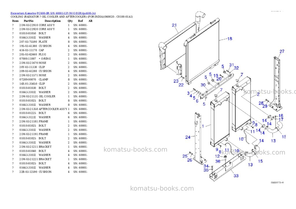 Komatsu pc600-8r s/n 60001-up w/o egr Parts catalog cover Page 9 Komatsu pc600-8r s/n 60001-up w/o egr Parts catalog cover Page 9