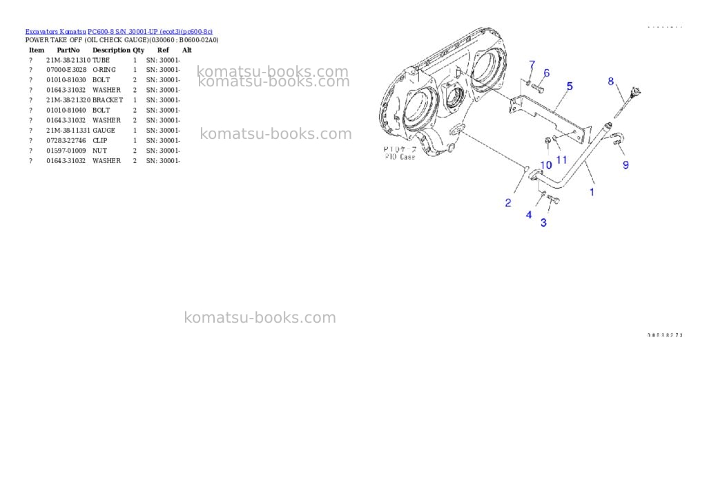 Komatsu pc600-8 s/n 30001-up ecot3 Parts catalog cover Page 5
