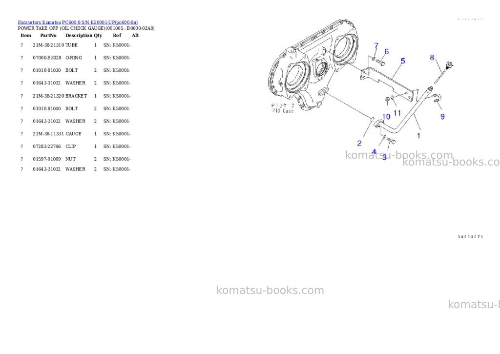 Komatsu pc600-8 s/n k50001-up Parts catalog cover Page 4