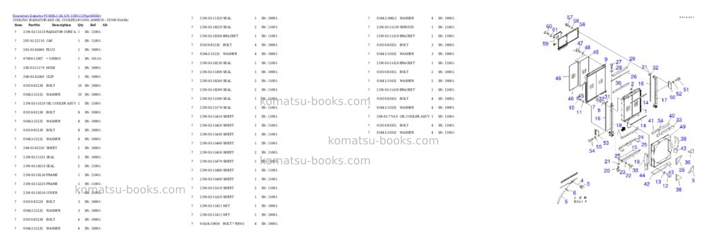 Komatsu pc600lc-6a s/n 10001-up overseas version Parts catalog cover Page 9