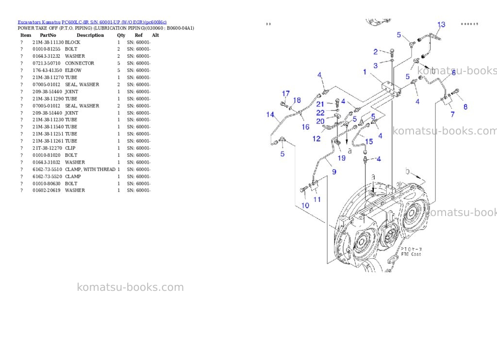 Komatsu pc600lc-8r s/n 60001-up w/o egr Parts catalog cover Page 5