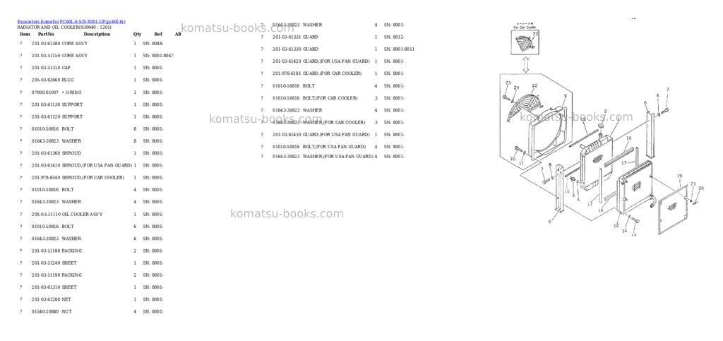 Komatsu pc60l-6 s/n 8001-up Parts catalog cover Page 3
