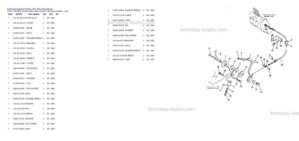 Komatsu pc60u-3 s/n 3801-up Parts catalog cover Page 3