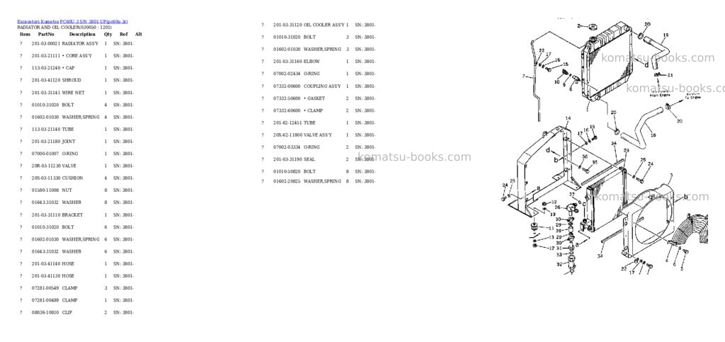 Komatsu pc60u-3 s/n 3801-up Parts catalog cover Page 4