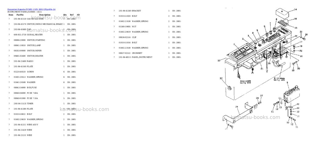 Komatsu pc60u-3 s/n 3801-up Parts catalog cover Page 7