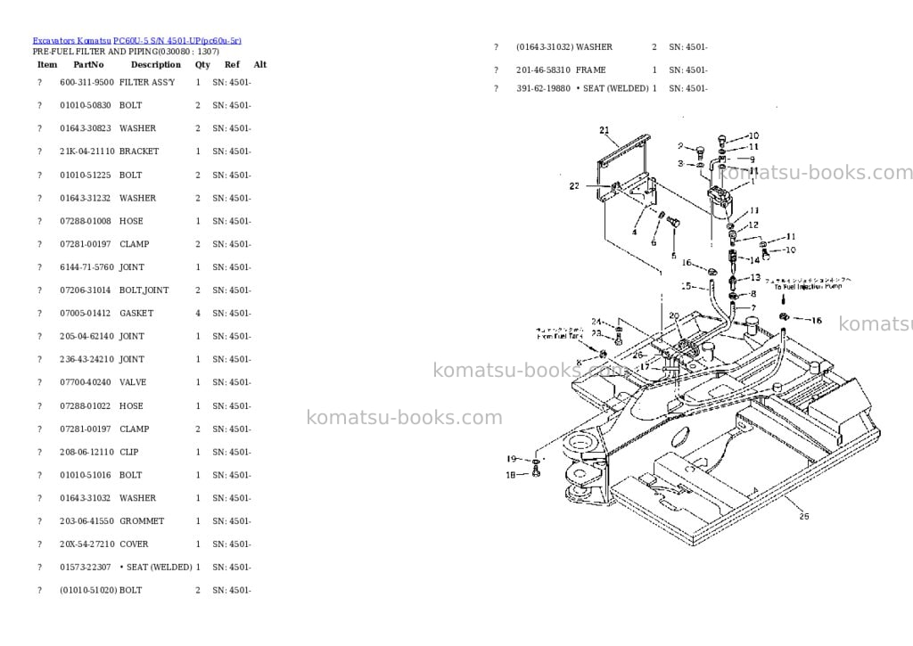 Komatsu pc60u-5 s/n 4501-up Parts catalog cover Page 7 Komatsu pc60u-5 s/n 4501-up Parts catalog cover Page 7