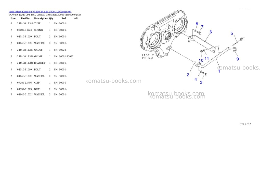 Komatsu pc650-6a s/n 30001-up Parts catalog cover Page 5 Komatsu pc650-6a s/n 30001-up Parts catalog cover Page 5