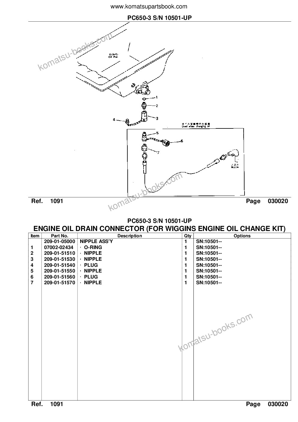 Komatsu PC650-3 S/N 10501-UP Parts catalog cover Page 5 Komatsu PC650-3 S/N 10501-UP Parts catalog cover Page 5
