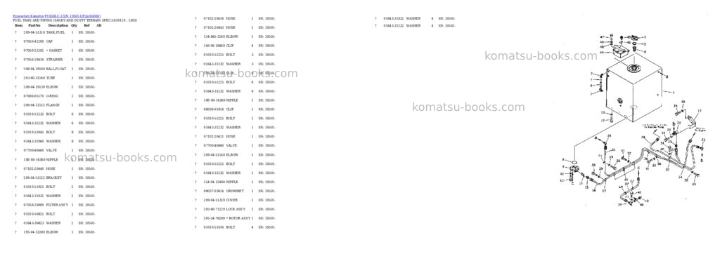 Komatsu PC650LC-3 S/N 10501-UP Parts catalog cover Page 10