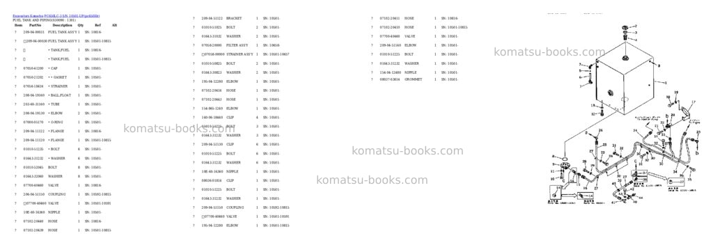 Komatsu PC650LC-3 S/N 10501-UP Parts catalog cover Page 8