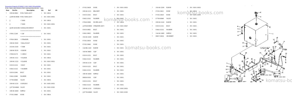 Komatsu PC650LC-3 S/N 10501-UP Parts catalog cover Page 9