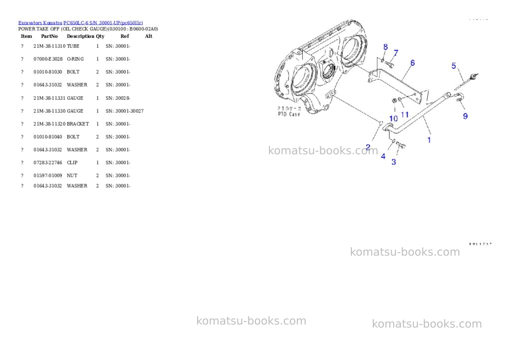Komatsu pc650lc-6 s/n 30001-up Parts catalog cover Page 9 Komatsu pc650lc-6 s/n 30001-up Parts catalog cover Page 9