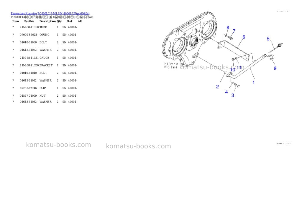 Komatsu pc650lc-7-m1 s/n 40001-up Parts catalog cover Page 6 Komatsu pc650lc-7-m1 s/n 40001-up Parts catalog cover Page 6