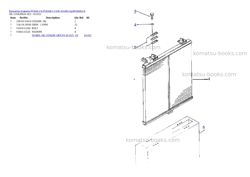 Komatsu pc650-3 & pc650lc-3 s/n a15001-up Parts catalog cover Page 10 Komatsu pc650-3 & pc650lc-3 s/n a15001-up Parts catalog cover Page 10