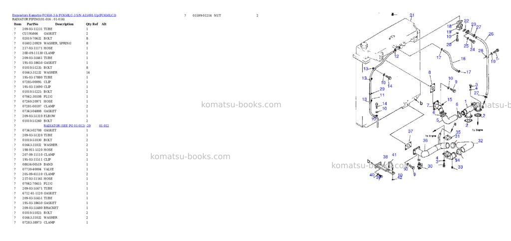 Komatsu pc650-3 & pc650lc-3 s/n a15001-up Parts catalog cover Page 8 Komatsu pc650-3 & pc650lc-3 s/n a15001-up Parts catalog cover Page 8