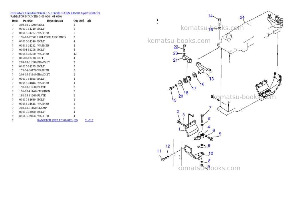 Komatsu pc650-3 & pc650lc-3 s/n a15001-up Parts catalog cover Page 9 Komatsu pc650-3 & pc650lc-3 s/n a15001-up Parts catalog cover Page 9