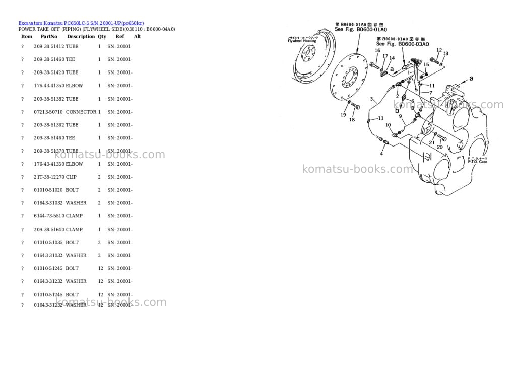 Komatsu pc650lc-5 s/n 20001-up Parts catalog cover Page 10