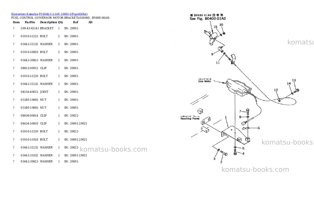 Komatsu pc650lc-5 s/n 20001-up Parts catalog cover Page 5