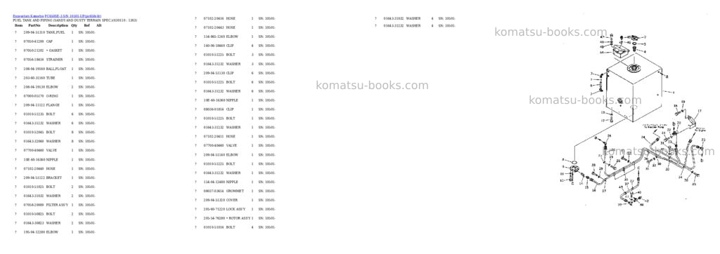 Komatsu pc650se-3 s/n 10501-up Parts catalog cover Page 10