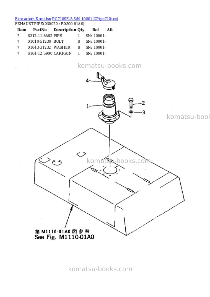 Komatsu pc710se-5 s/n 10001-up Parts catalog cover Komatsu pc710se-5 s/n 10001-up Parts catalog cover