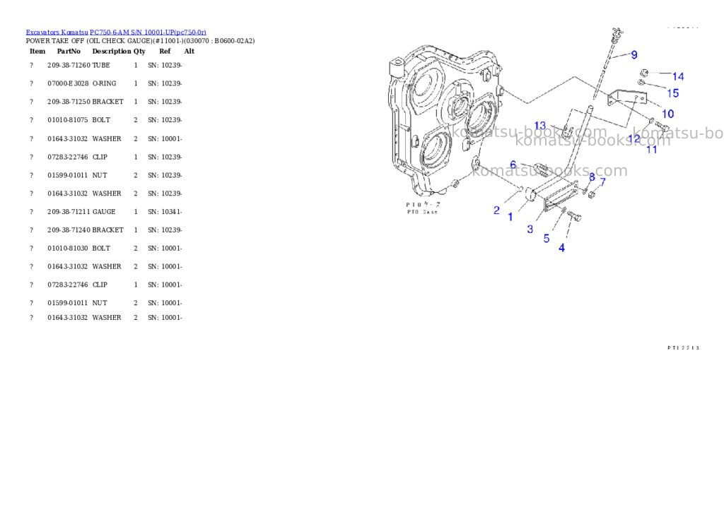 Komatsu pc750-6-am s/n 10001-up Parts catalog cover Page 6 Komatsu pc750-6-am s/n 10001-up Parts catalog cover Page 6