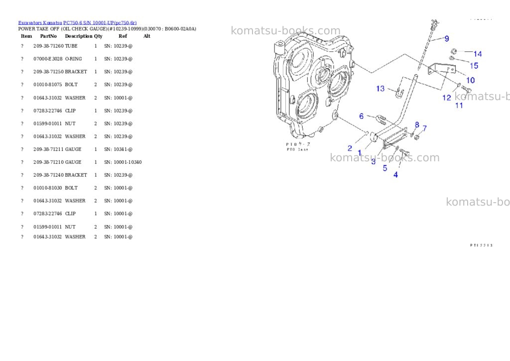 Komatsu pc750-6 s/n 10001-up Parts catalog cover Page 6 Komatsu pc750-6 s/n 10001-up Parts catalog cover Page 6