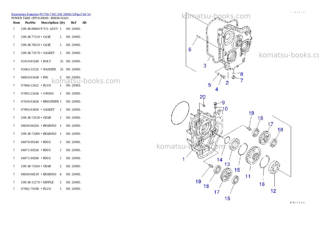 Komatsu pc750-7-m1 s/n 20001-up Parts catalog cover Page 5 Komatsu pc750-7-m1 s/n 20001-up Parts catalog cover Page 5