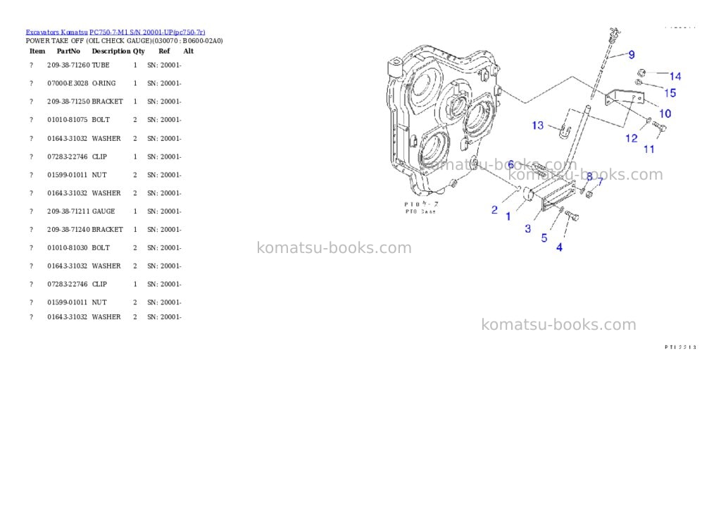 Komatsu pc750-7-m1 s/n 20001-up Parts catalog cover Page 6 Komatsu pc750-7-m1 s/n 20001-up Parts catalog cover Page 6