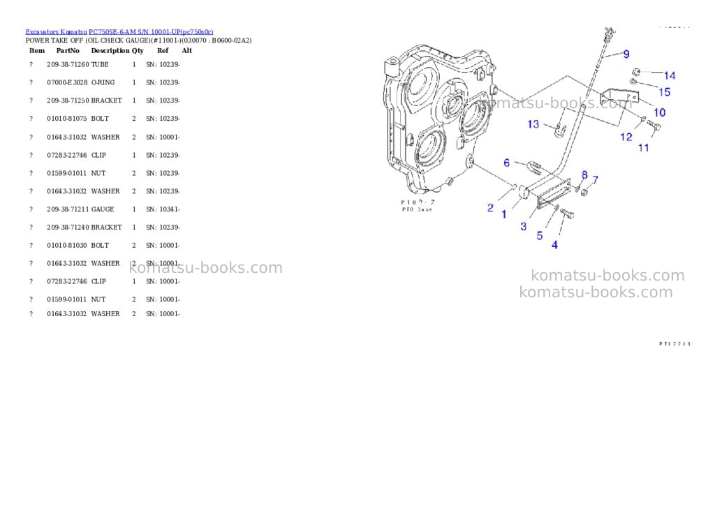 Komatsu pc750se-6-am s/n 10001-up Parts catalog cover Page 6 Komatsu pc750se-6-am s/n 10001-up Parts catalog cover Page 6