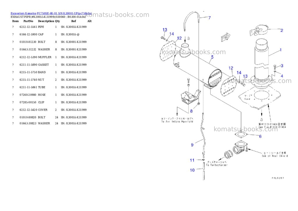 Komatsu pc750se-6k-01 s/n k30001-up Parts catalog cover Page 5