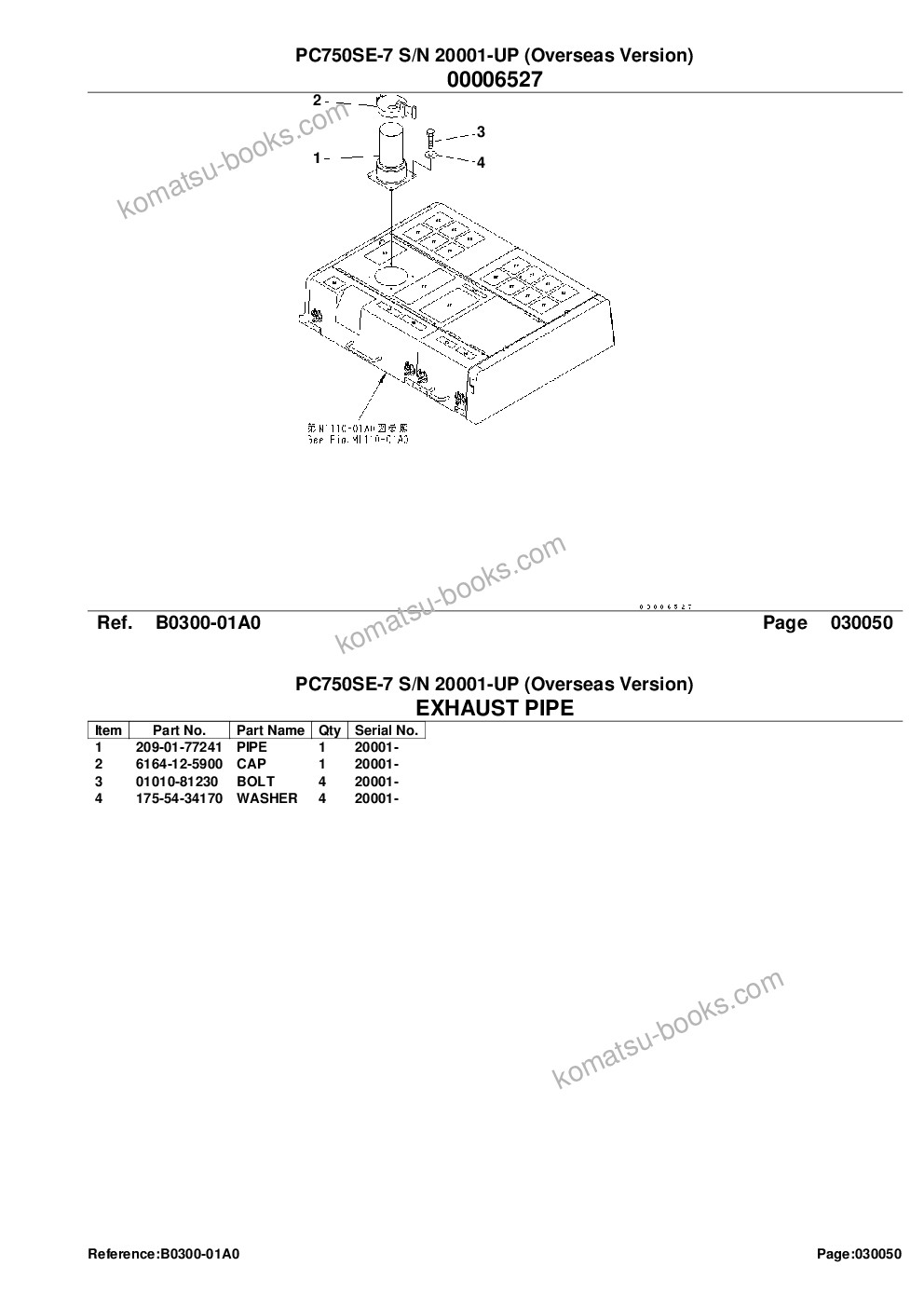 Komatsu pc750se-7 s/n 20001-up overseas version Parts catalog cover Page 8
