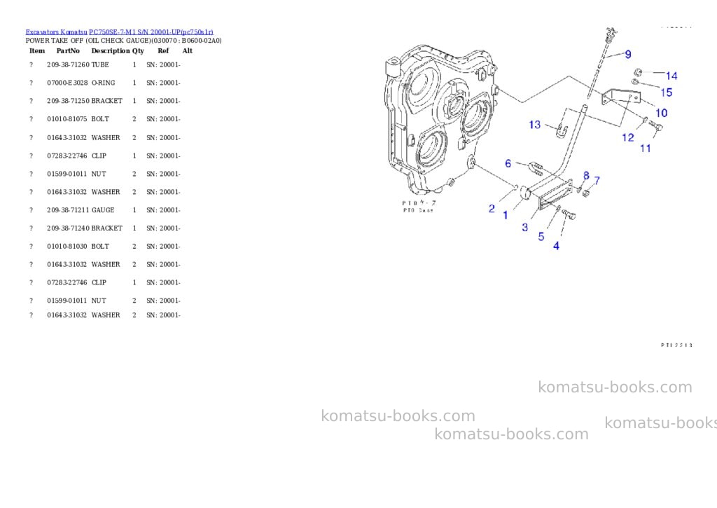 Komatsu pc750se-7-m1 s/n 20001-up Parts catalog cover Page 6
