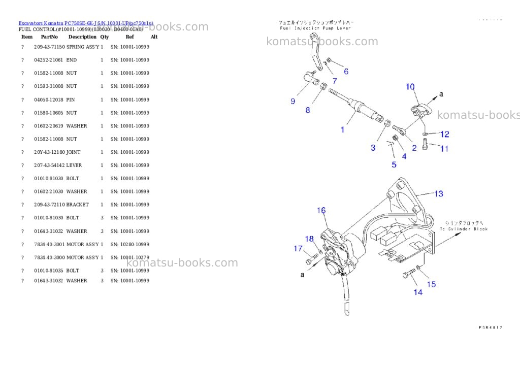 Komatsu pc750se-6k-j s/n 10001-up Parts catalog cover Page 2 Komatsu pc750se-6k-j s/n 10001-up Parts catalog cover Page 2