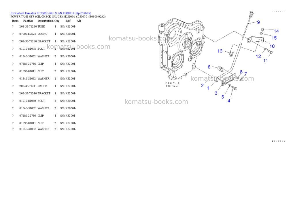 Komatsu pc750se-6k-ls s/n k30001-up Parts catalog cover Page 6 Komatsu pc750se-6k-ls s/n k30001-up Parts catalog cover Page 6